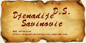 Đenadije Savinović vizit kartica